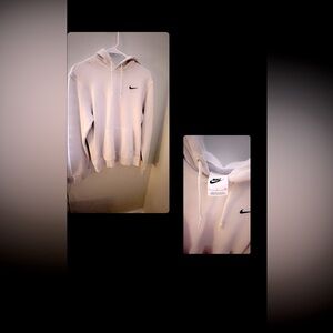 White Nike hoodie (MENS) but can be a oversized hoodie for girls